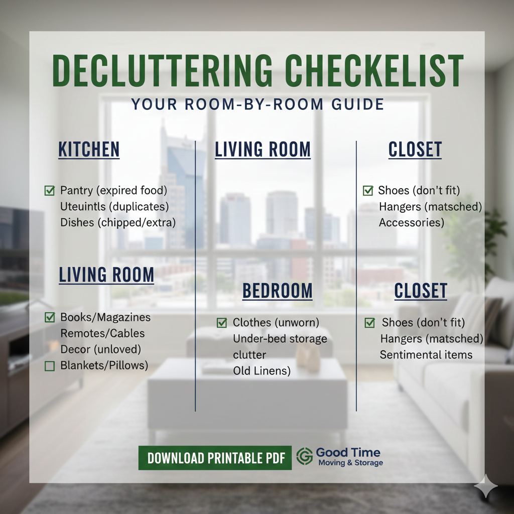 decluttering checklist