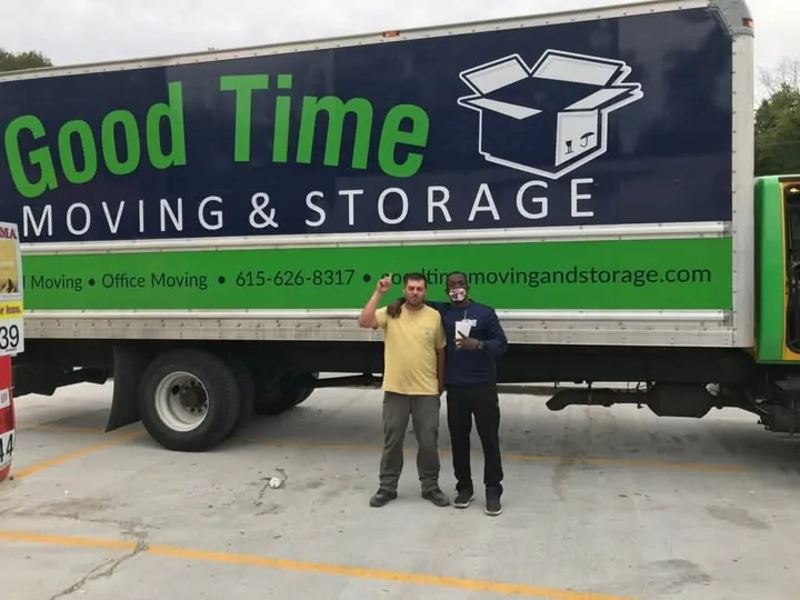 Good Time Moving & Storage team with branded truck in Nashville, TN